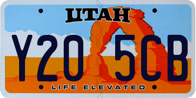 UT license plate Y205CB