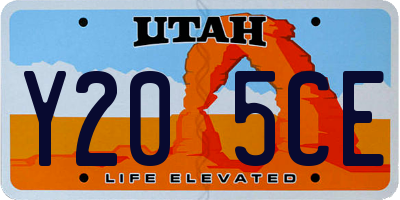 UT license plate Y205CE
