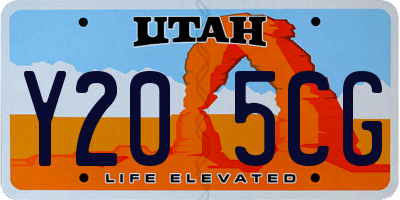 UT license plate Y205CG