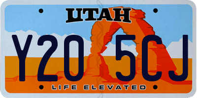 UT license plate Y205CJ