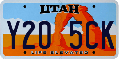 UT license plate Y205CK