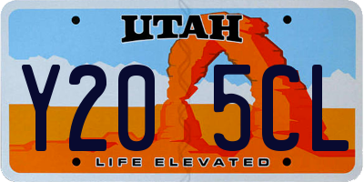 UT license plate Y205CL