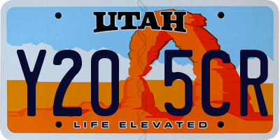 UT license plate Y205CR