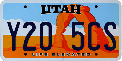 UT license plate Y205CS
