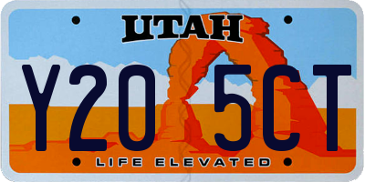 UT license plate Y205CT