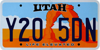 UT license plate Y205DN