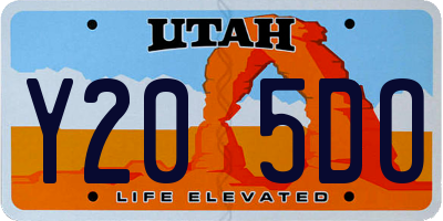 UT license plate Y205DO