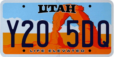 UT license plate Y205DQ