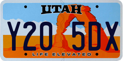 UT license plate Y205DX