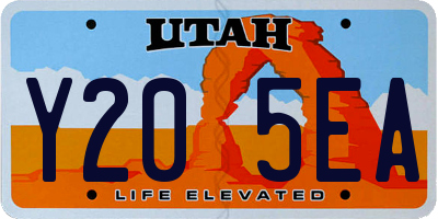 UT license plate Y205EA
