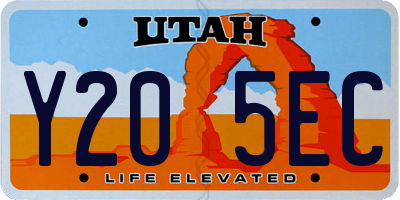 UT license plate Y205EC