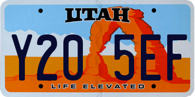 UT license plate Y205EF