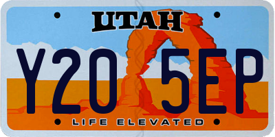 UT license plate Y205EP