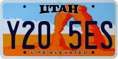 UT license plate Y205ES