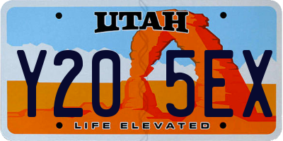 UT license plate Y205EX