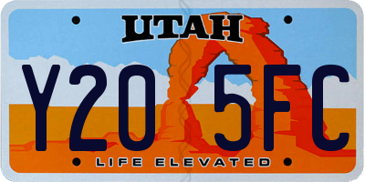 UT license plate Y205FC