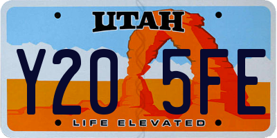 UT license plate Y205FE
