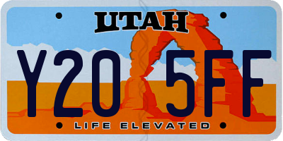 UT license plate Y205FF