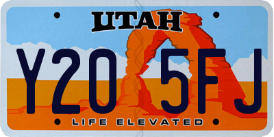 UT license plate Y205FJ