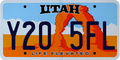 UT license plate Y205FL