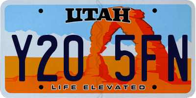 UT license plate Y205FN