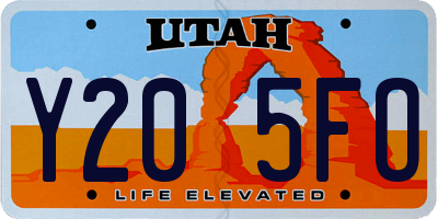 UT license plate Y205FO