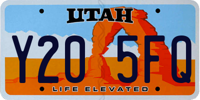 UT license plate Y205FQ
