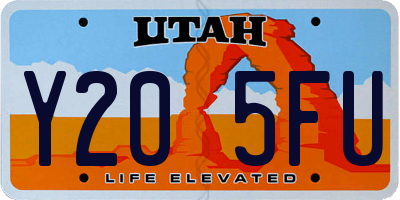 UT license plate Y205FU
