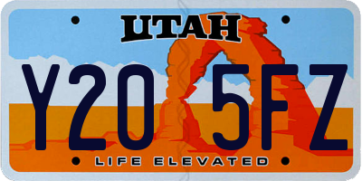 UT license plate Y205FZ