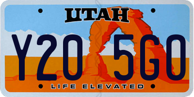UT license plate Y205GO