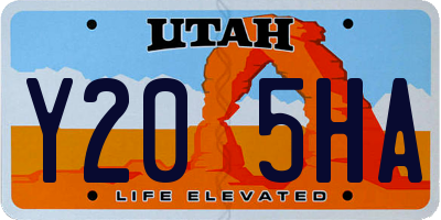UT license plate Y205HA