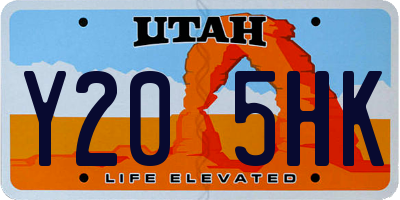 UT license plate Y205HK