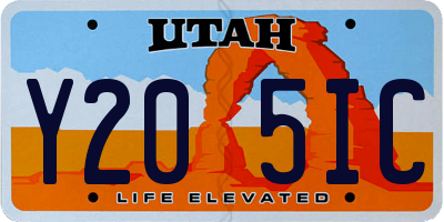 UT license plate Y205IC