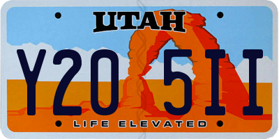 UT license plate Y205II
