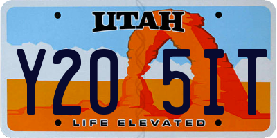UT license plate Y205IT