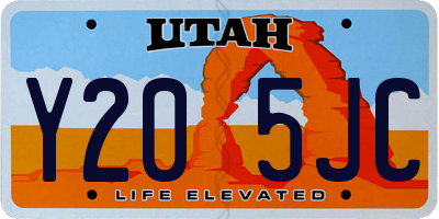 UT license plate Y205JC