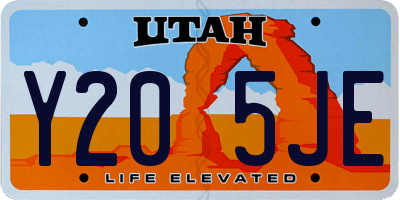 UT license plate Y205JE