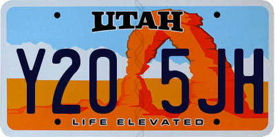 UT license plate Y205JH