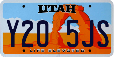 UT license plate Y205JS