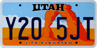 UT license plate Y205JT