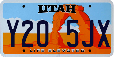 UT license plate Y205JX