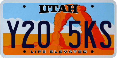 UT license plate Y205KS