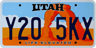 UT license plate Y205KX