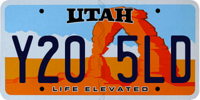UT license plate Y205LD