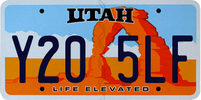 UT license plate Y205LF