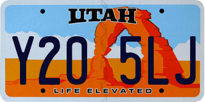 UT license plate Y205LJ