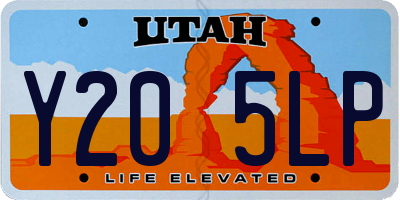 UT license plate Y205LP