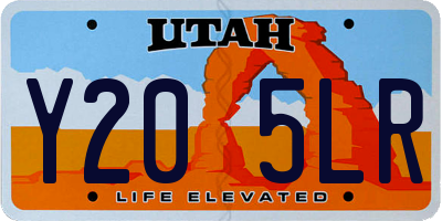 UT license plate Y205LR