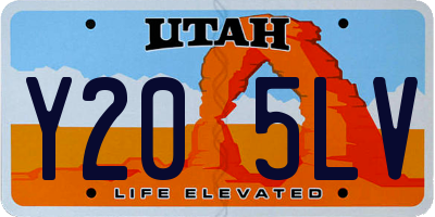 UT license plate Y205LV