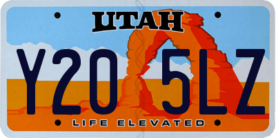 UT license plate Y205LZ